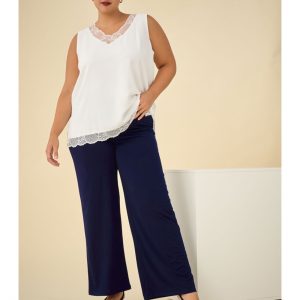 Pantalón Marine Recto Liso de Punto