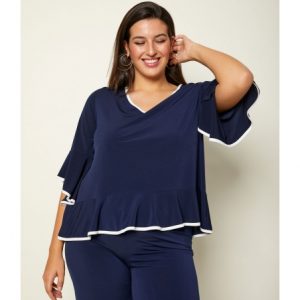 Alternative view of Camiseta Marine Manga Francesa Ribetes Volante