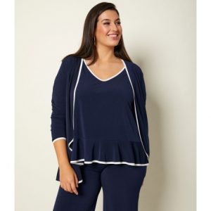 Alternative view of Chaqueta Marine Manga Francesa Ribetes