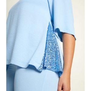 Alternative view of Conjunto Pantalón Fiesta Liso Lentejuelas