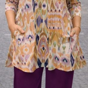 Alternative view of Camiseta Evasé Manga Corta Punto Frío Bolsillos