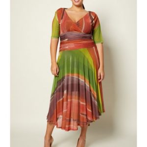 Vestido Midi Tul Manga Francesa